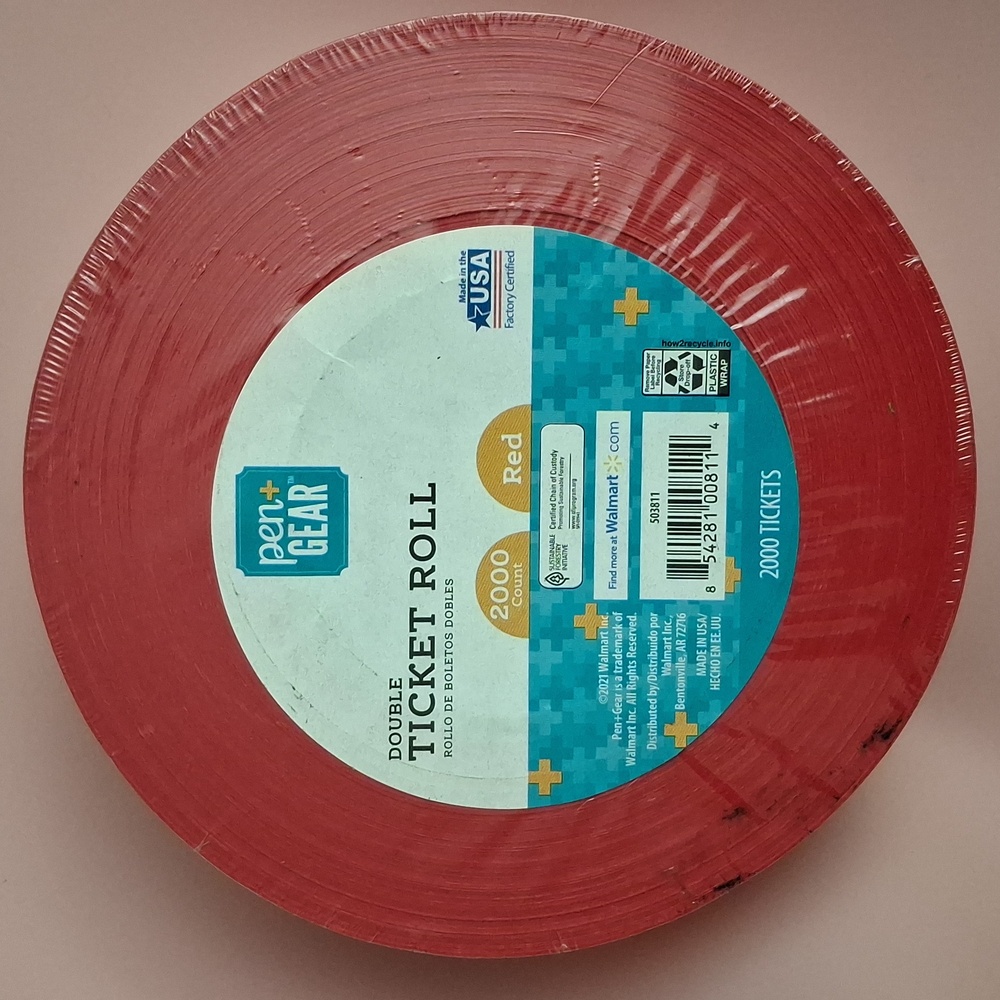 Red Double Ticket Roll 2000